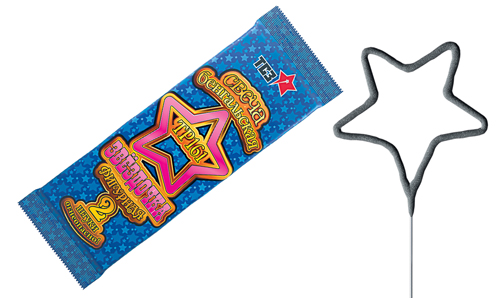  Бенгальские свечи фигурные 2 шт "Звездочка"  в Алапаевске